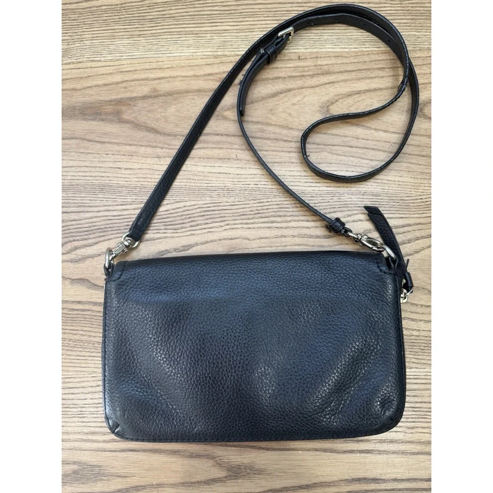 KATE SPADE New York Cobble Hill Black Pebbled Leather Expandable Crossbody Purse